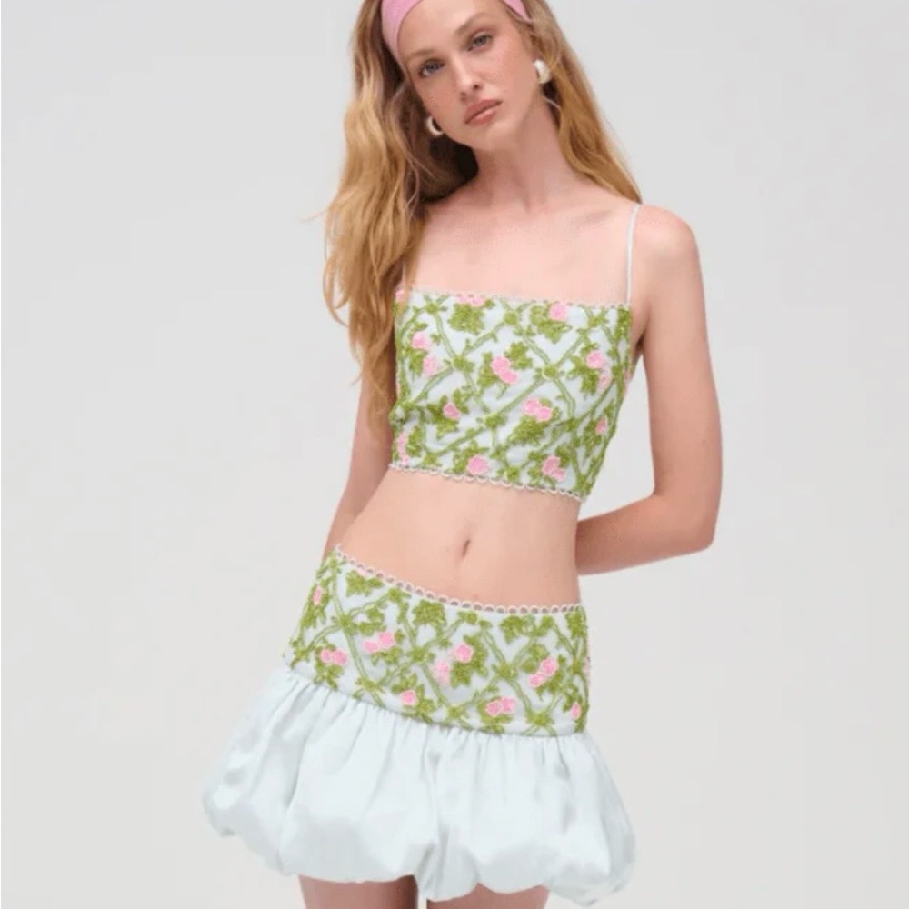For Love and Lemons Beaded Bubble Skirt, Small, Like New
